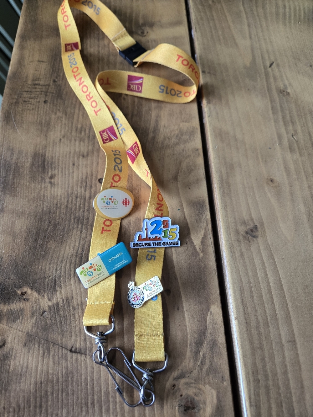 Lot Of Four 2015 Toronto Pan Am Games Pins With Lanyard